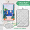 thumbnail image 6 of Yayeee Pot Holders Kitchen Heat Resistant with Pocket 7"x9.8" Cotton Oven Cooking Hot Pads, Green Seaside, 6 of 7
