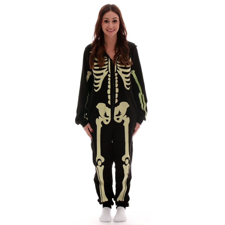 followme Glow In The Dark Skeleton Men's Adult Onesie Pajamas 6741-XXL -  Just Love Fashion