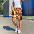 thumbnail image 6 of Pofeuu orange lightning Print Men's Soft Woven Elastic Waistband Sleep Pajama Short-3X-Large, 6 of 6