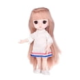 thumbnail image 2 of Mini muñeca de moda movible de 16cm, juguetes DIY con juego completo de ropa, zapatos, el mejor regalo de Festival para niñas Wmkox8yii  gf10224, 2 of 2