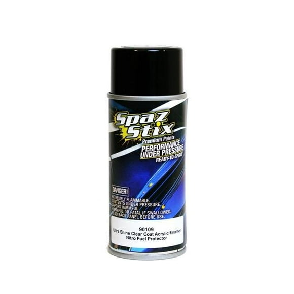 Spaz Stix SZX90109 3.5 oz Ultra Shine Clear Acrylic Enamel Aerosol Paint