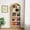 Wood Color, variant on Arched Behind The Door Storage Narrow 5- Tier Open Display Bookshelf Wall Mount Display Rack for Living Room Bedroom