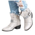 thumbnail image 4 of jsaierl Women's Vintage Up Short Boots Midheel Boots Shoes Cowboy Boots Modern Western Cowboy Distressed Boot, 4 of 4