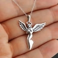 thumbnail image 4 of Sterling Silver Guardian Angel Pendant Necklace, 18" Chain, 4 of 4