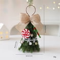 thumbnail image 3 of DefiDgd Mini Artificial Pine Christmas Tree Hanging Ornament With Burlap Bow Snowflake Candy and Ball Adorned for Christmas Tree Wall Door Holiday Home Decor, 3 of 7