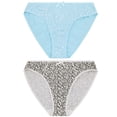 thumbnail image 4 of Curve Muse Womens 100% Cotton Bikini Briefs Mid Waist Underwear Panties-6 Pack-PACKB-S, 4 of 7