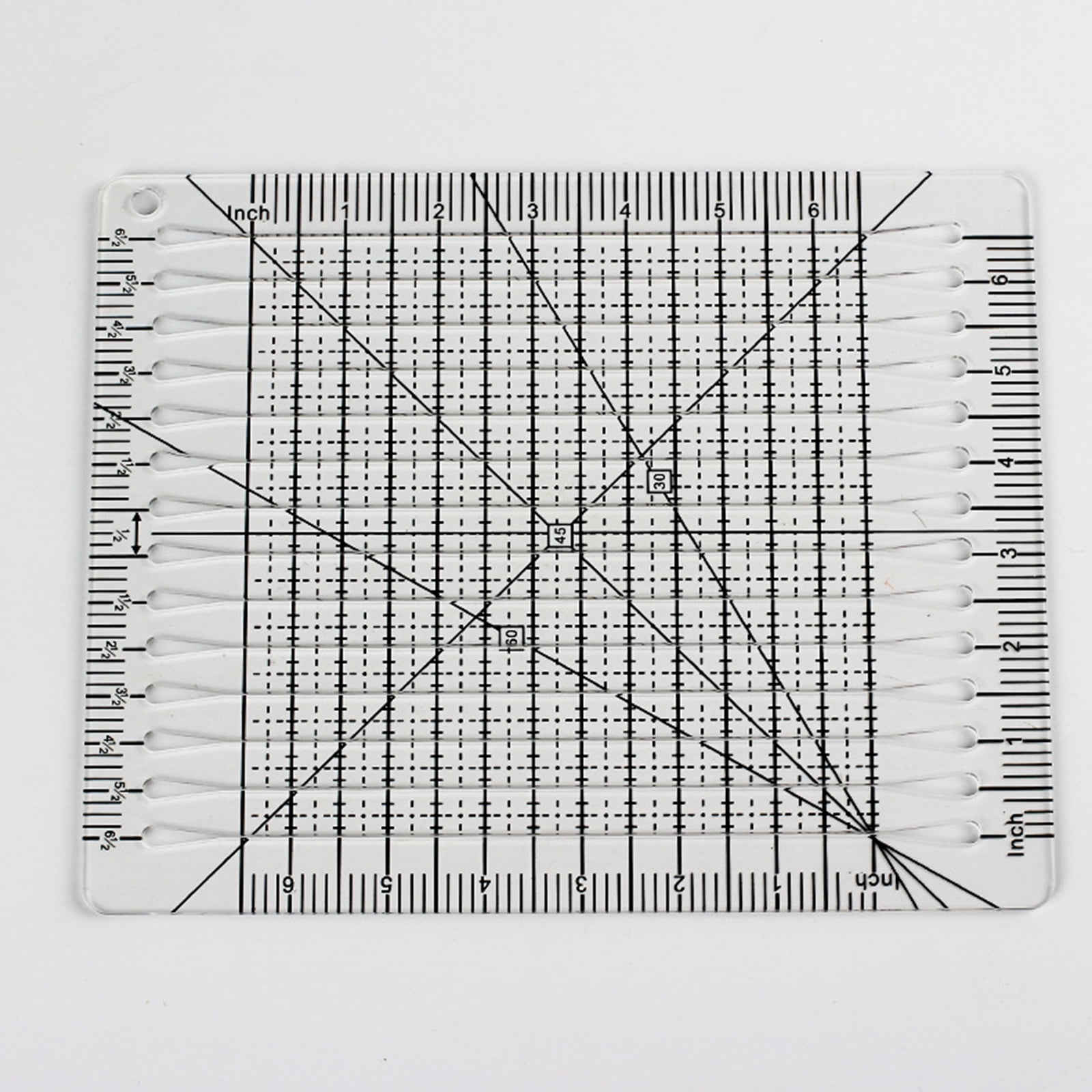 Slotted Quilting Ruler Durable Patchwork Ruler Clear DIY Craft Cutting Ruler Template