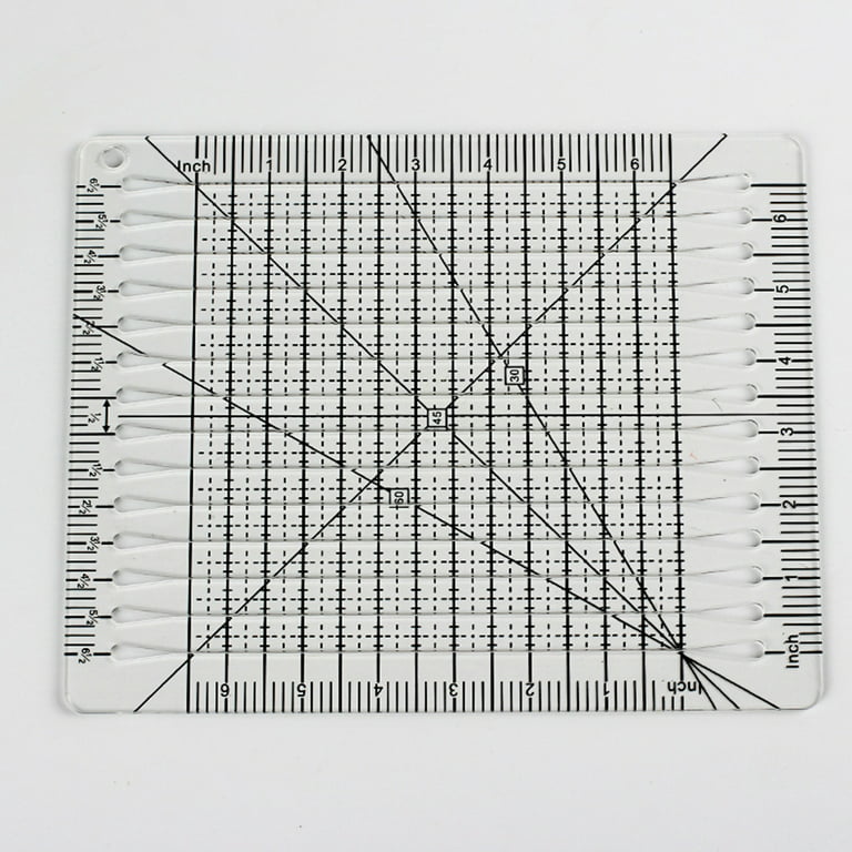 Quiltcut Strip Savvy Mini Square Up Slotted Quilting Ruler, QC3-MSU (8½ x  12)