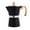 Black, variant on Hariumiu Moka Pot Espresso Maker Easy to Clean Stovetop Coffee Percolator Aluminum Italian Design Cuban Coffee Maker for Rich Flavor