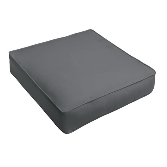 Sorra Home Charcoal Grey Indoor/Outdoor Deep Seating Cushion, Corded