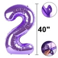 thumbnail image 4 of Globo Kelfuoya Número 26 Morado de 40" de Papel Metalizado Jumbo, 4 of 7
