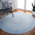 thumbnail image 2 of SAFAVIEH Cape Cod Audra Solid Polyester Area Rug, Blue, 7' x 7' Round, 2 of 4