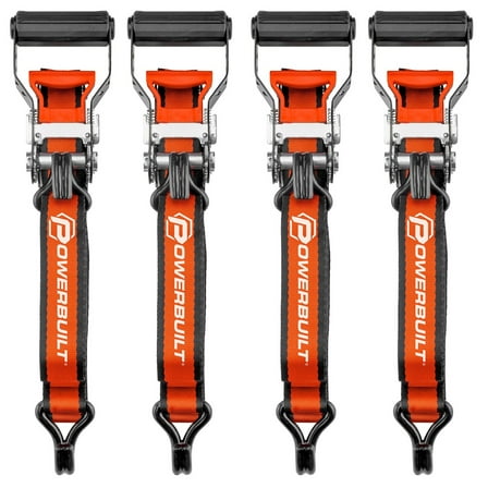 Powerbuilt Ratchet Tie Down Set – 1.5 in. x 16 ft. 4-piece