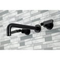 thumbnail image 3 of Kingston Brass KS8020KL Whitaker Two-Handle 3-Hole Wall Mount Roman Tub Faucet in Matte Black, 3 of 7