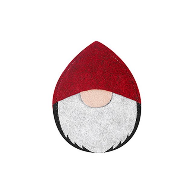 Kearding Cubiertos Bolsa Único Exquisito Vajilla Titular Organizador de Navidad Cuchara Sacos Bolsas de almacenamiento Vajilla Cubierta Viejo rojo sin rostro