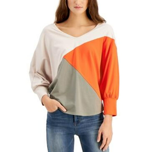 MSRP $50 Willow Drive ColorblockedOrange/Pink/Gray Top Size Small