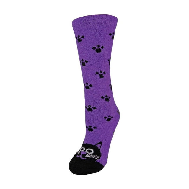 Sock Snob - Womens Fluffy Non Slip Slipper Socks with Animal Designs