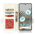 thumbnail image 4 of TECH CIRCLE Wallet Case for Google Pixel 9 Pro XL Card Slots Holder Kickstand Flip Case, Lychee Pattern PU Leather Shockproof Cover with Magnetic Clasp Drop Resistant Phone Case, White, 4 of 5