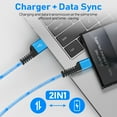 thumbnail image 3 of Type C Charger Fast Charging 18W Charger Adapter with USB C Cable 6FT Fast Charging Nylon Braided Type C Charger Cable for Samsung, Blue, 3 of 7