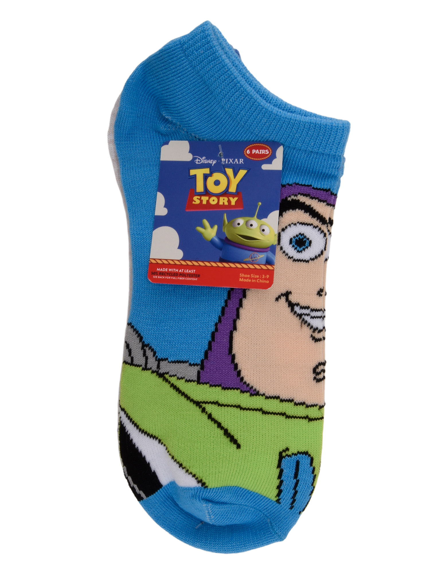 Toy Story No Show Socks, 6-Pack, Sizes L Boys