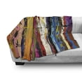 thumbnail image 3 of Oil Painting Soft Flannel Fleece Throw Blanket, Abstract Art Deco Contrast Tones Grunge Brushstrokes Splashes and Stripes, Cozy Plush for Indoor and Outdoor Use, 50" x 70", Multicolor, by Ambesonne, 3 of 6
