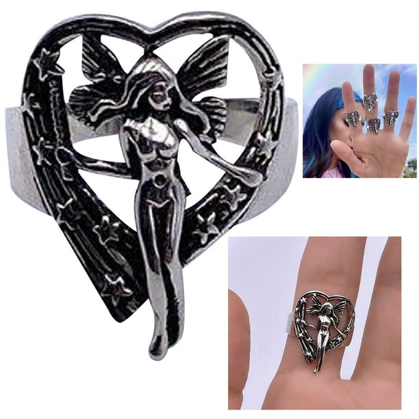 Anillos para mujer, regalos para mujer, nuevo estilo punk, originalidad, modelado, anillo de moda que revela personalidad única, anillo de moda