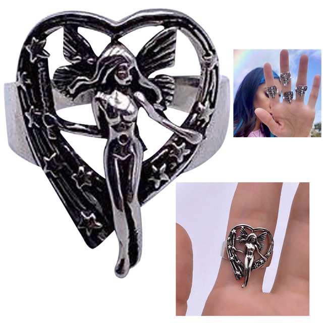 Anillos para mujer, regalos para mujer, nuevo estilo punk, originalidad, modelado, anillo de moda que revela personalidad única, anillo de moda