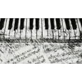 thumbnail image 2 of Meneely, Dan 32x20 Black Ornate Wood Framed with Double Matting Museum Art Print Titled - Black and White Piano Keys, 2 of 4