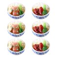 thumbnail image 1 of 6 uds comida de imitación tazón de celadón sobre arroz personalizado refrigerador pegatina mensaje pegatina, 1 of 5