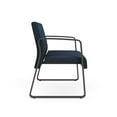 thumbnail image 3 of Waterfall Reception Waiting Sled Base Loveseat / Charcoal Steel / Blue, 3 of 5