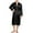 Black, variant on Cxenplz Men's Silky Satin Kimono Robe Long Sleeve Lightweight Bathrobe Pajamas Classic Long Sleepwear Lounge Robe with Pockets on Clearance