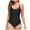 Black, variant on Women's Retro 80s/90s High Cut Low Back One Piece Swimsuits Bathing Suits (Black, S)