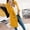Yellow, variant on Levmjia Winter Coats for Women Plus Size Jacket Warm Faux Cardigan Fashion Solid Long Sleeve Outerwear