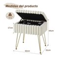 thumbnail image 4 of Una pieza de almacén de lujo de color Blanco con un diseño inspirado en Instagram, perfecto para una mesa de maquillaje de alta gama. Cuenta con patas de metal plegables y una superficie de pelusa, 4 of 17