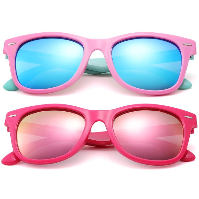 Gafas de Sol COASION para Niños de 4 a 12 Años Polarizadas 2 Paquetes