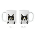 thumbnail image 2 of WIRESTER 11 Oz Ceramic Tea Cup Coffee Mug, Moustached Tuxedo Cat, 2 of 7