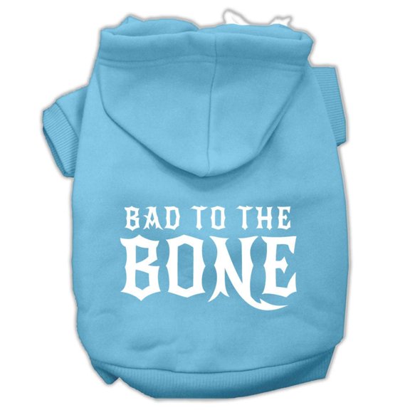 Pet, Dog Cat Hoodie Screen Printed, "Bad To The Bone"