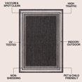 thumbnail image 3 of JONATHAN Y TSN210B-3 Lido Traditional Casual Pinstripe Border Dark Gray/Ivory 3 ft. x 5 ft. Indoor/Outdoor Area Rug, 3 of 10