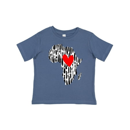 

Inktastic Black History Month Ink Print African Heart Gift Toddler Boy or Toddler Girl T-Shirt