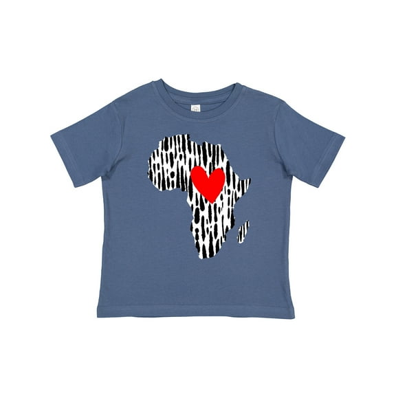 Inktastic Black History Month Ink Print African Heart Boys or Girls Toddler T-Shirt