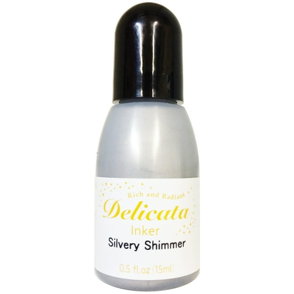 Rc-000-192 Tsukineko Delicata Inker 5Oz Silvery Shimmer