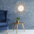thumbnail image 3 of Rattan Mirror, Rattan Innovative Round Makeup Mirror Bathroom Wall Hanging Mirror for Home Living Room - Inner Dia 16.5cm, 3 of 8