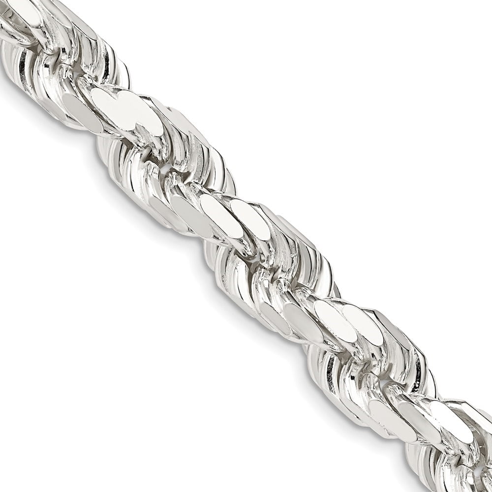 Diamond-cut Rope Chain Necklace 28 inch 