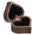 thumbnail image 1 of Cajas de anillos de madera Uxcell, cajas de anillos en forma de corazón con un solo slot para anillos de compromiso, cajas de joyería, negras, 1 of 7