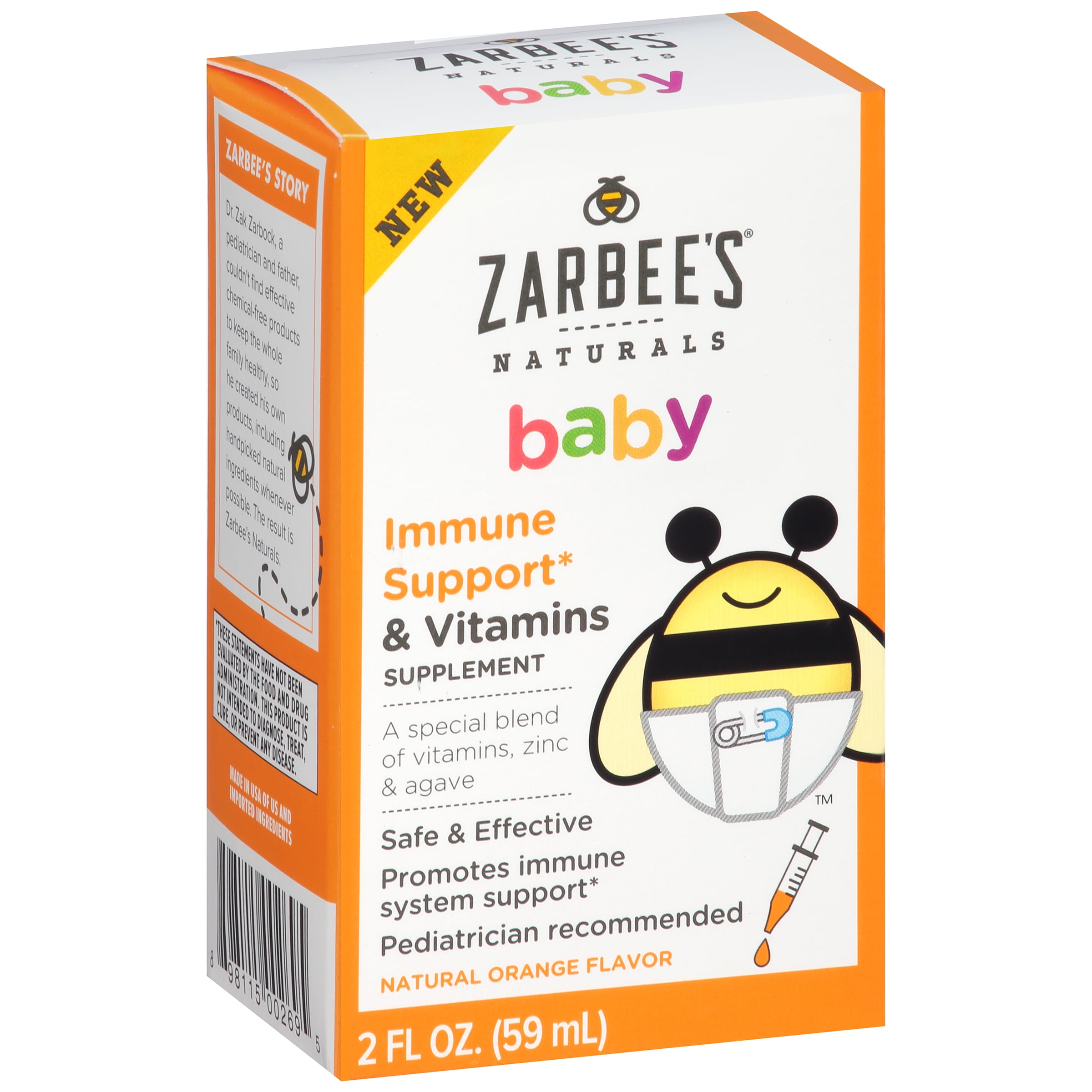 Zarbee's Naturals Baby Cough Syrup + Mucus, Grape 2 fl. oz. Box