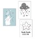 thumbnail image 5 of 3 Panel 50 *70 cm Cuadros Pintura Nubes Estrella Conejo Adorno Hogar Casa BLESIY Arte de la pared de la impresión de la lona, 5 of 8