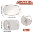 thumbnail image 2 of 2pcs Alloy Buckle Belt Fastener for Men's Belt Rectangle Platinum 81.5x56.5x6mm, 2 of 5