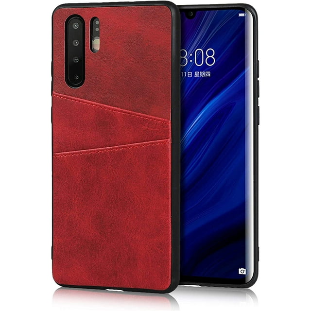 Compatible with Huawei P20 Lite 2019 Case,IBAOLE Slim PU Leather Back Case Cover with Credit Card Holder Durable Protective Cover Case for Huawei P20 Lite 2019 (Navy Blue) Red Huawei P30 Pro