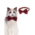 thumbnail image 3 of 1pc Random Color Pet Bowknot Buckle Cat Collar, 3 of 5