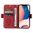 thumbnail image 2 of Nalacover Wallet Case with Wrist Hand Strap for iPhone 15 Plus Purse Case, Premium PU Leather Shockproof Flip Kickstand Cover with Card Slots Holder Case for iPhone 15 Plus, Red, 2 of 11